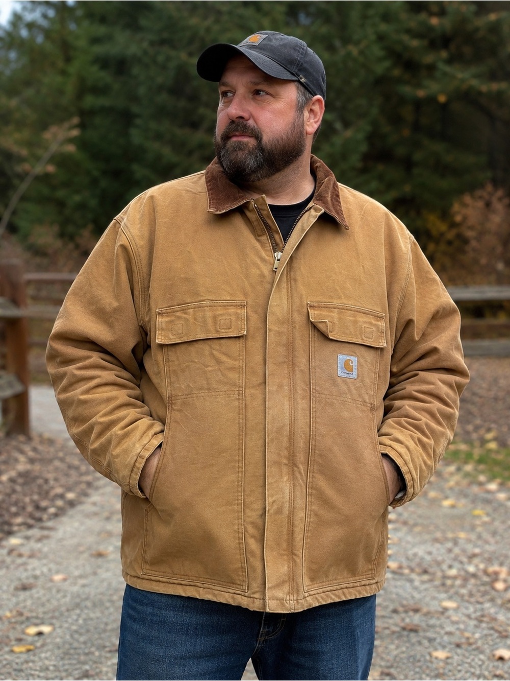 VTG Carhartt Brown Duck Transitional Coat 2X-3XL Insulated Chore Workwear Patina